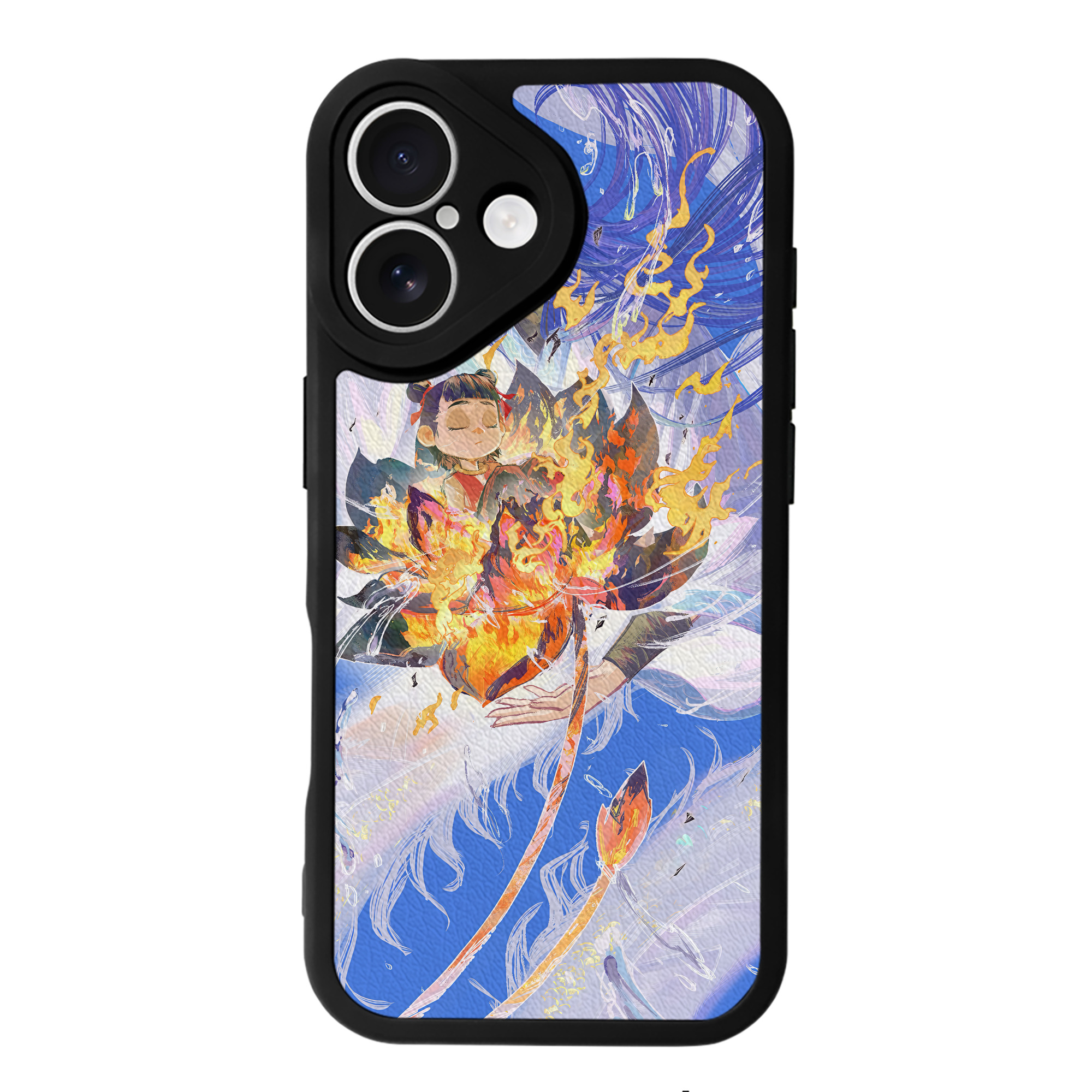 （画像用） Ne Zha 2 ナタ 魔童の大暴れ 【iPhone 16シリーズ対応】シリコンスマホケース（レザー調） 材質：シリコン